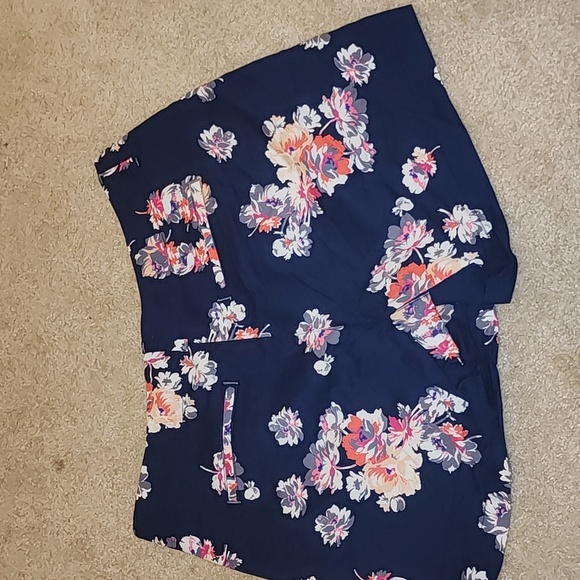 Lee navy floral midrise Lee shorts 16 - Picture 3 of 5